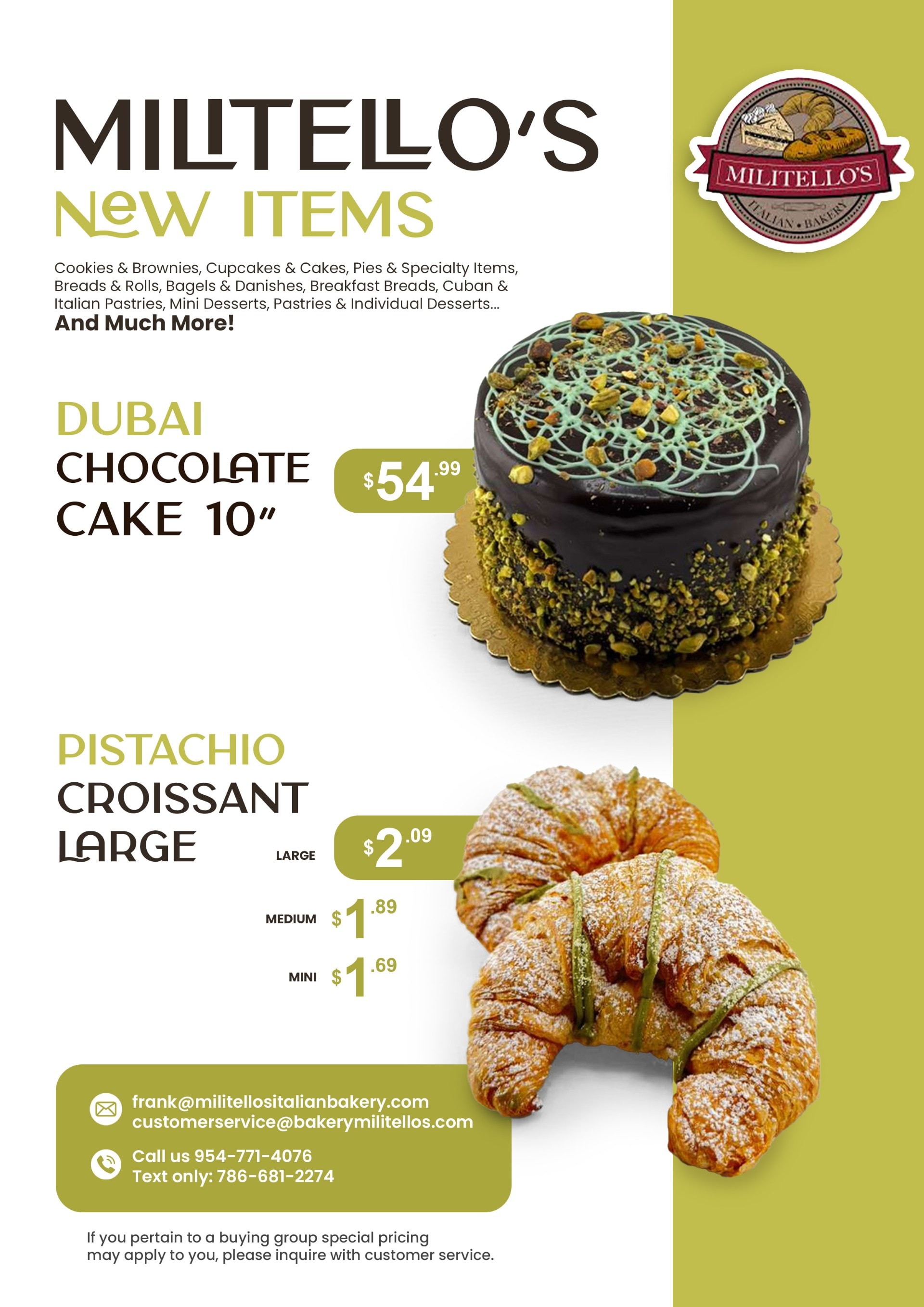New Items – Pistachio & More